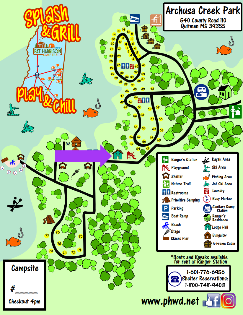 Archusa Water Park Map