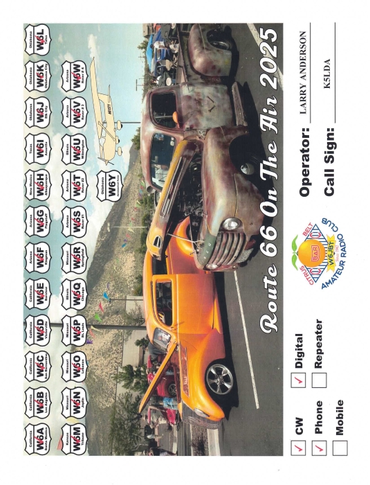 Route 66 Certificate